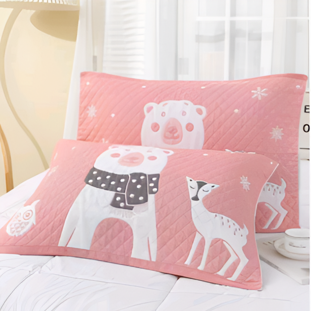 吉姆熊  52*78cm纱布枕巾一对装