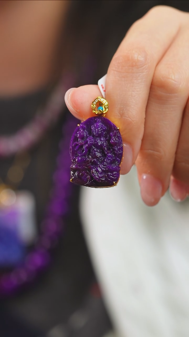 苏纪石（舒俱来）18K金镶嵌吊坠(不含链)78