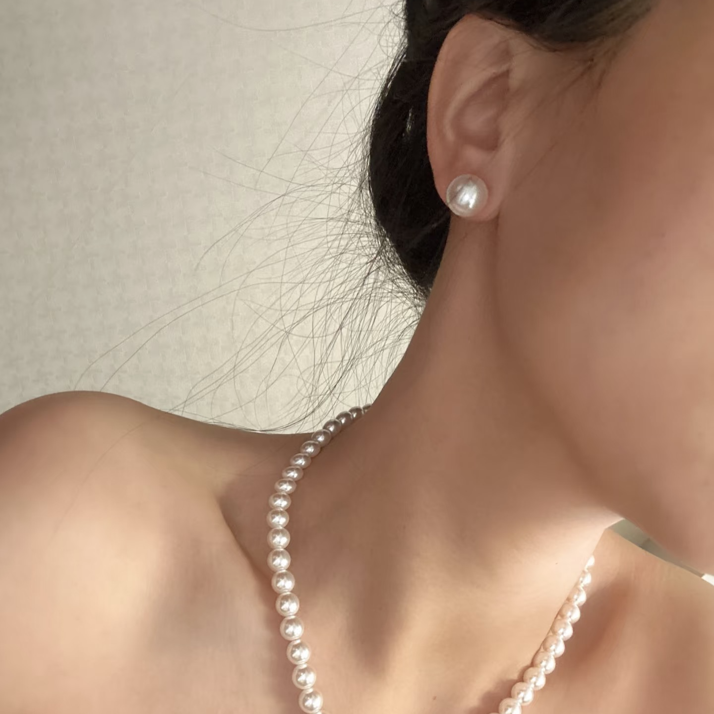 #年底清货 空姐素钉10-11mm 冷白极光正圆 简约甜美百搭