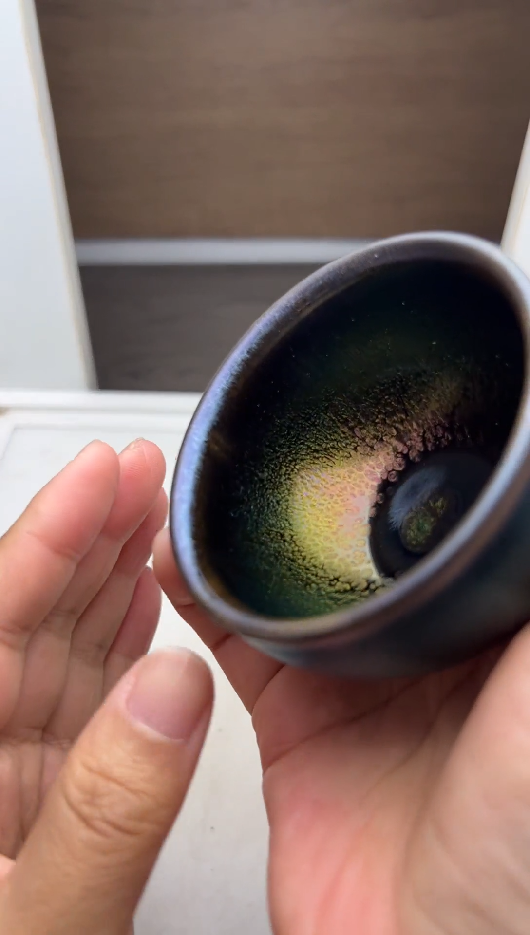 茶盏建窑建盏 七彩油滴