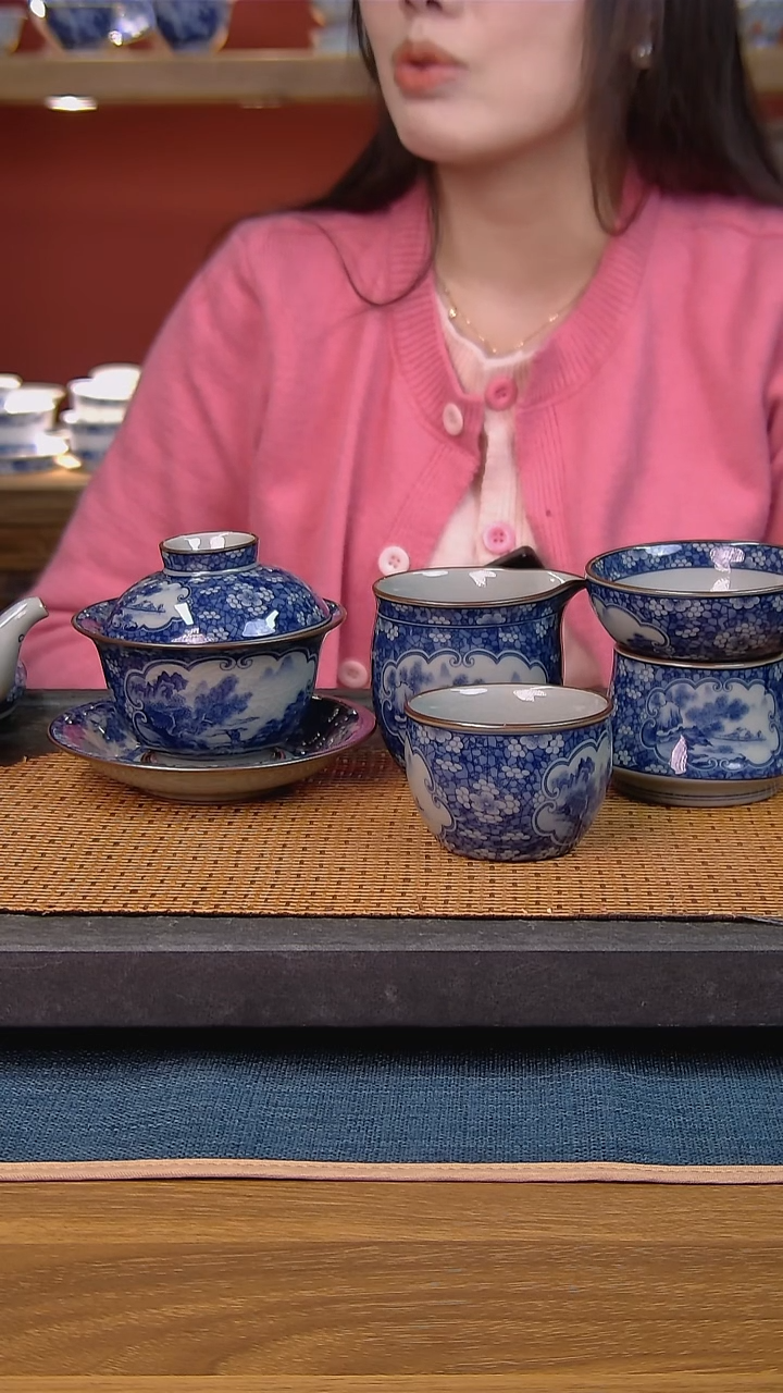 简装家用款4件套 老陶泥开片纹陶瓷茶具