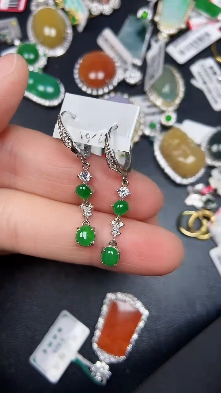 银S925镶嵌戒指翡翠3950