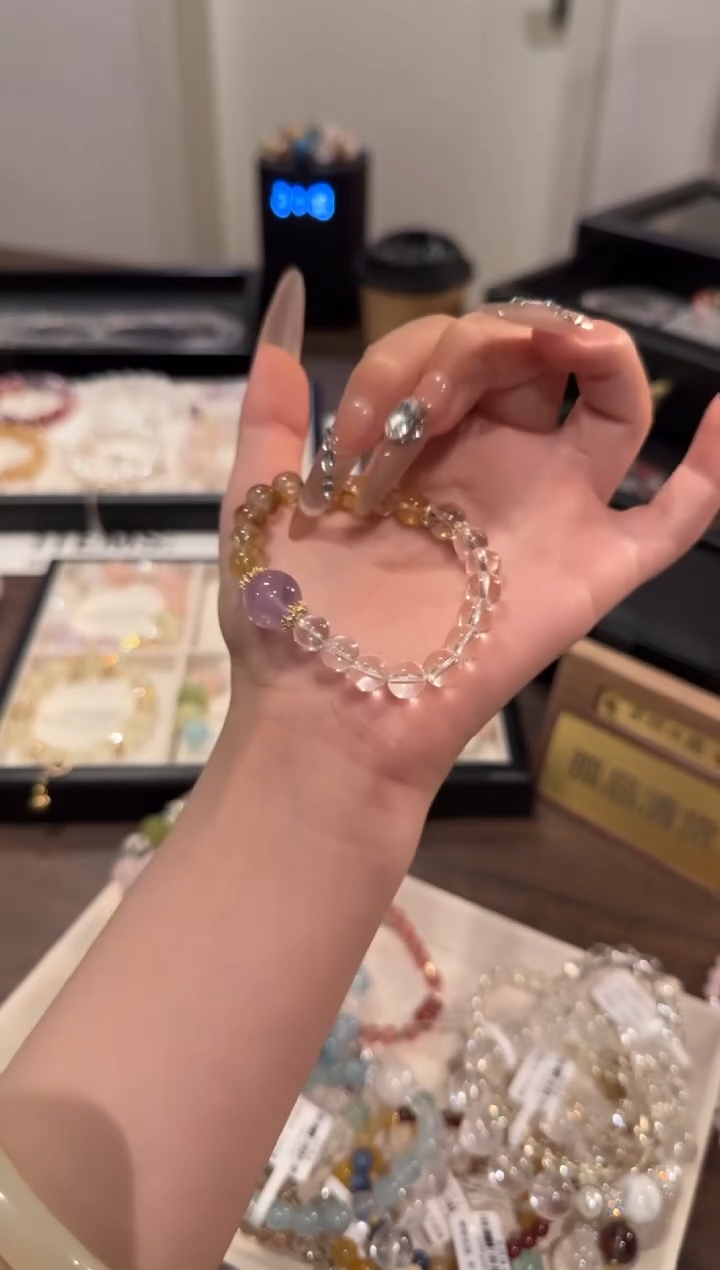 水晶手链合金黄塔晶多宝x1694