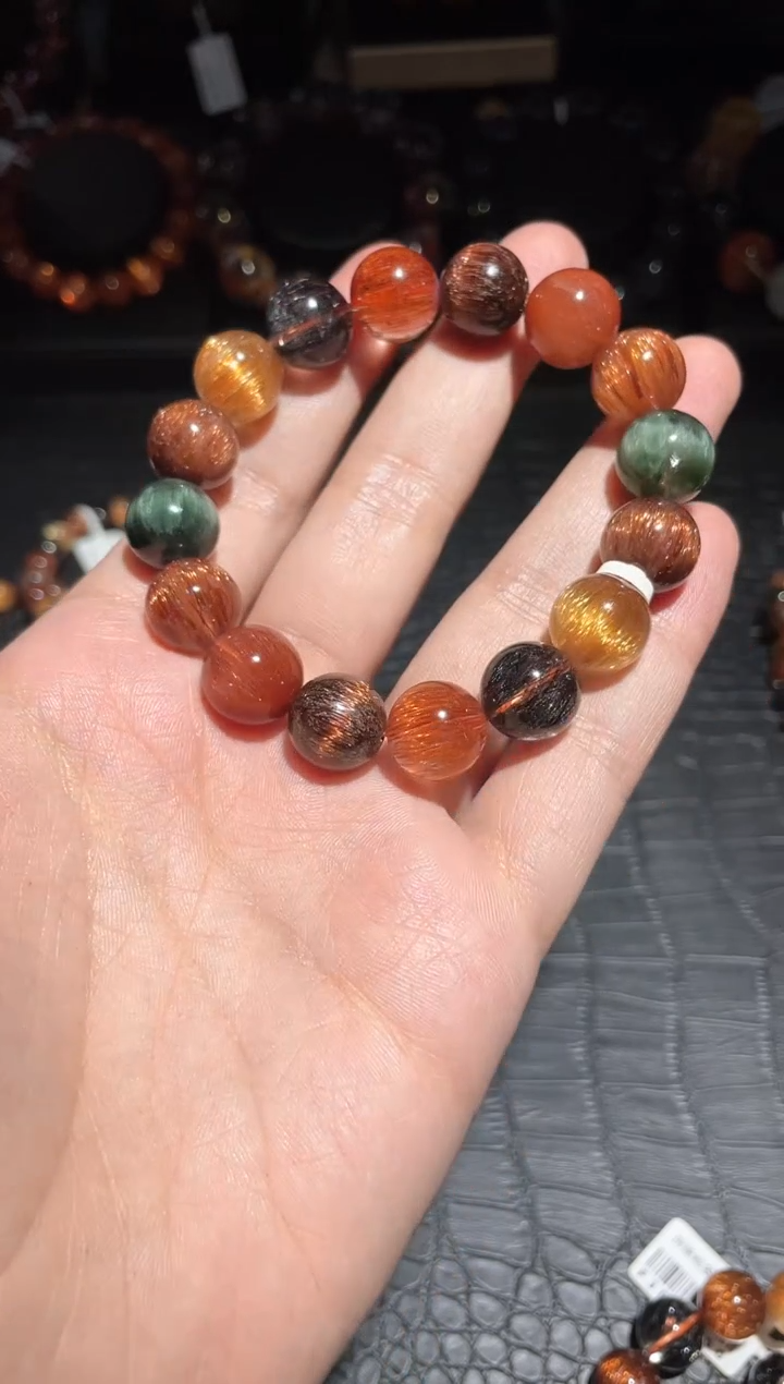 【闪购商品】水晶手链未镶嵌发晶多宝单圈A13（多样性发其一）