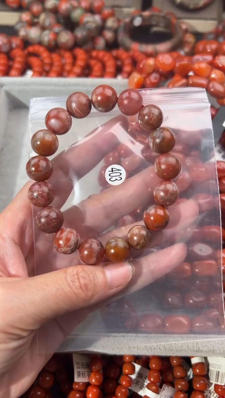 南红玛瑙手串未镶嵌12+
