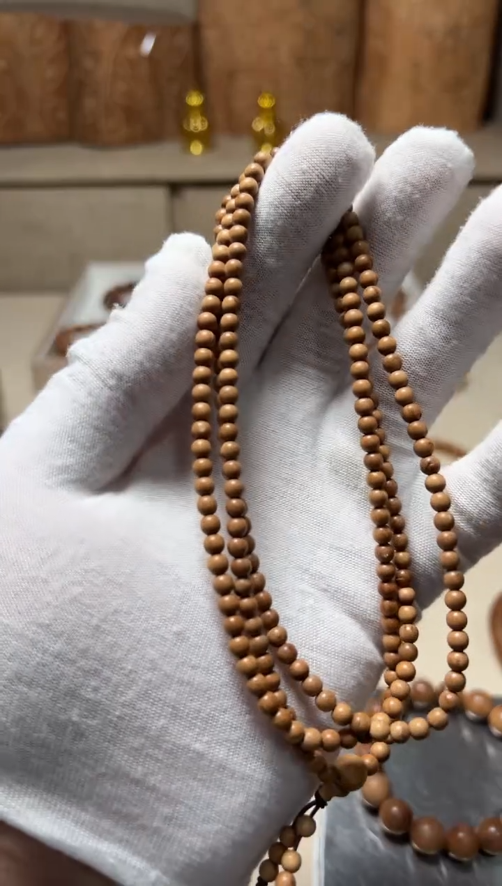 檀香木手串/手链微瑕 0.4*216四抛料