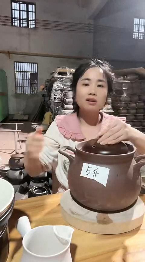 粗砂陶瓷瑕疵5.0紫砂大肚锅带盖