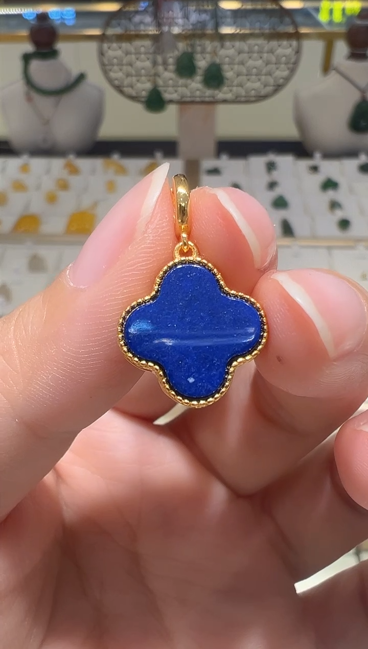 【闪购商品】青金石颈饰银S925镶嵌62