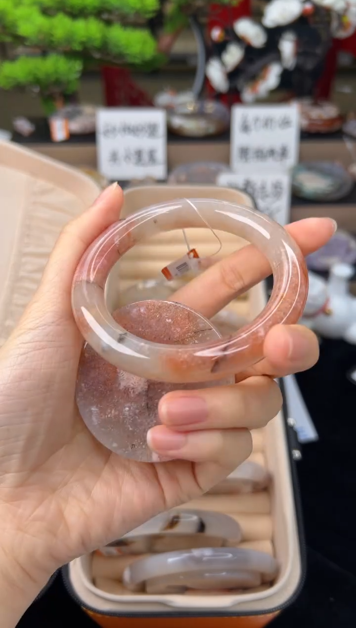 【闪购商品】石英质玉未镶嵌手镯55圈口（赠送镯心）21694