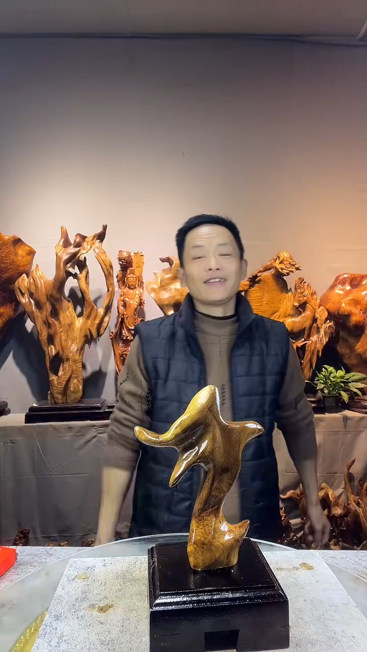 金丝楠胡***。小叶桢楠随行摆件6