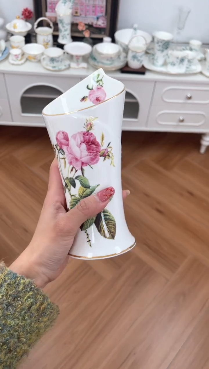 【闪购商品】碗玫瑰高骨骨瓷筷子筒