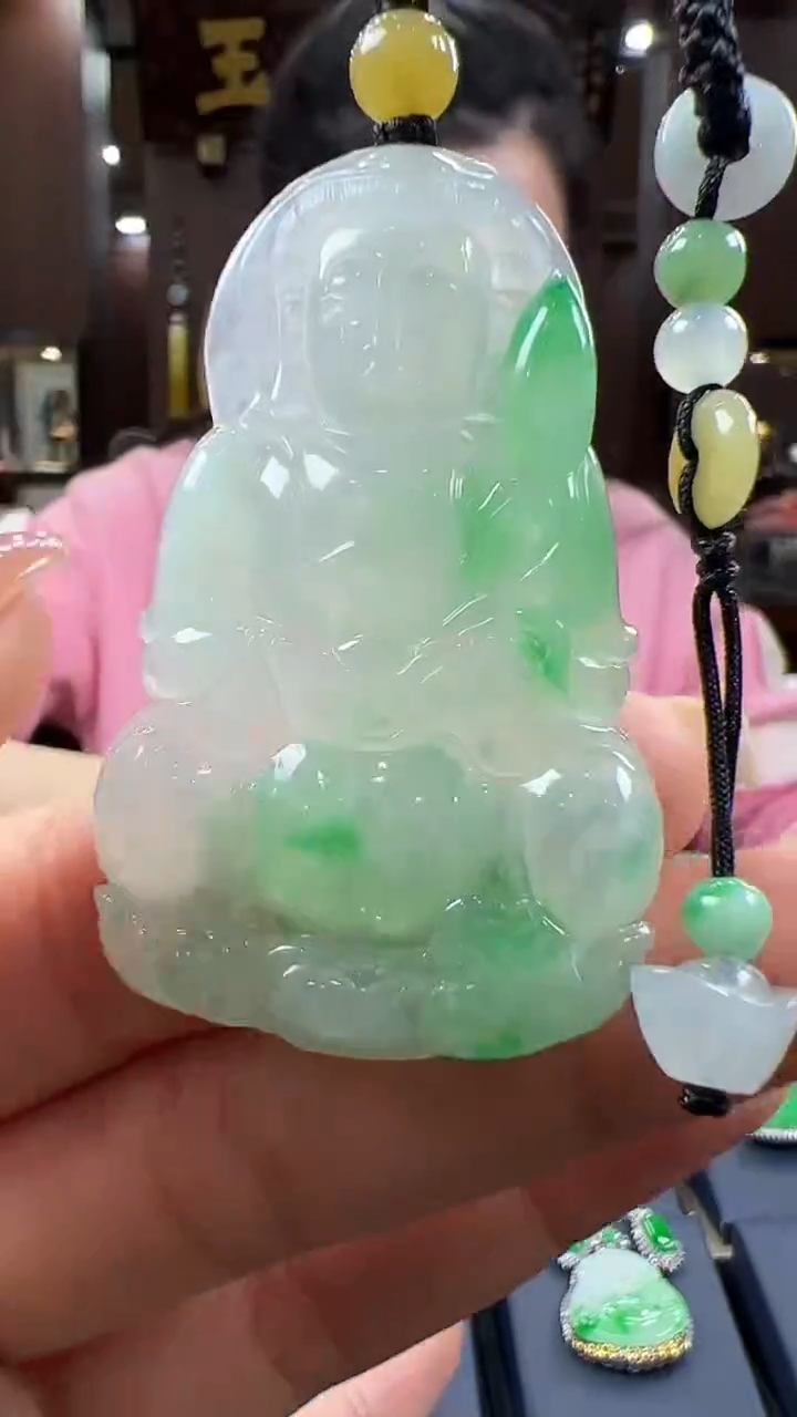 【闪购商品】翡翠挂件未镶嵌观音