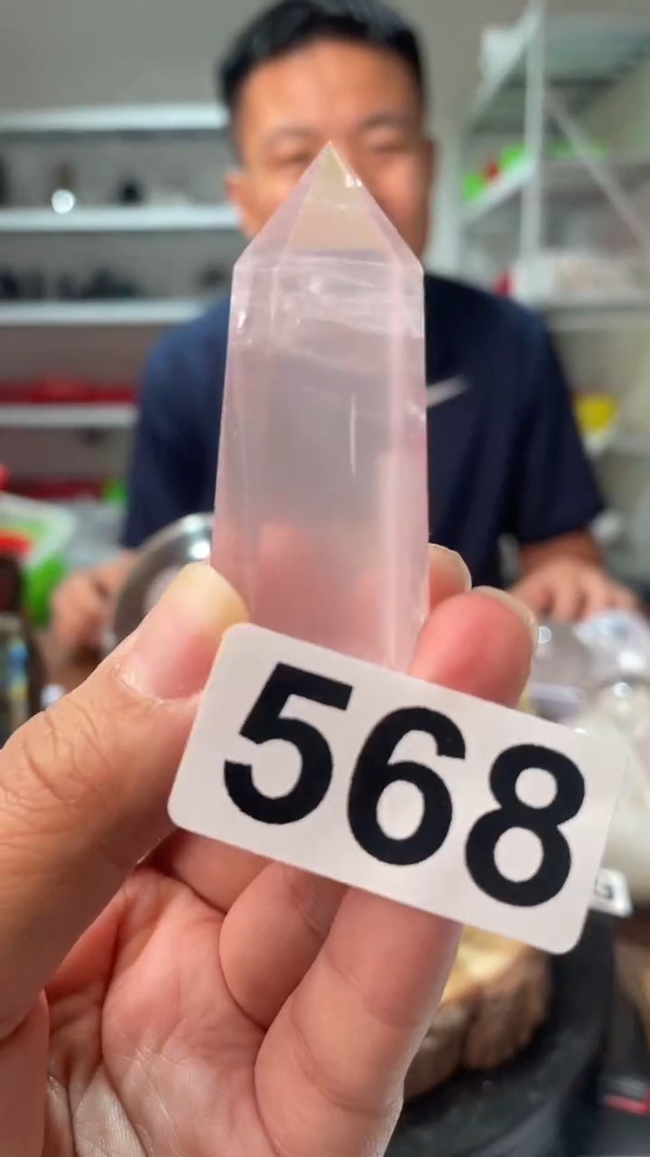 未镶嵌大型摆件（非配饰）水晶粉水晶柱子568