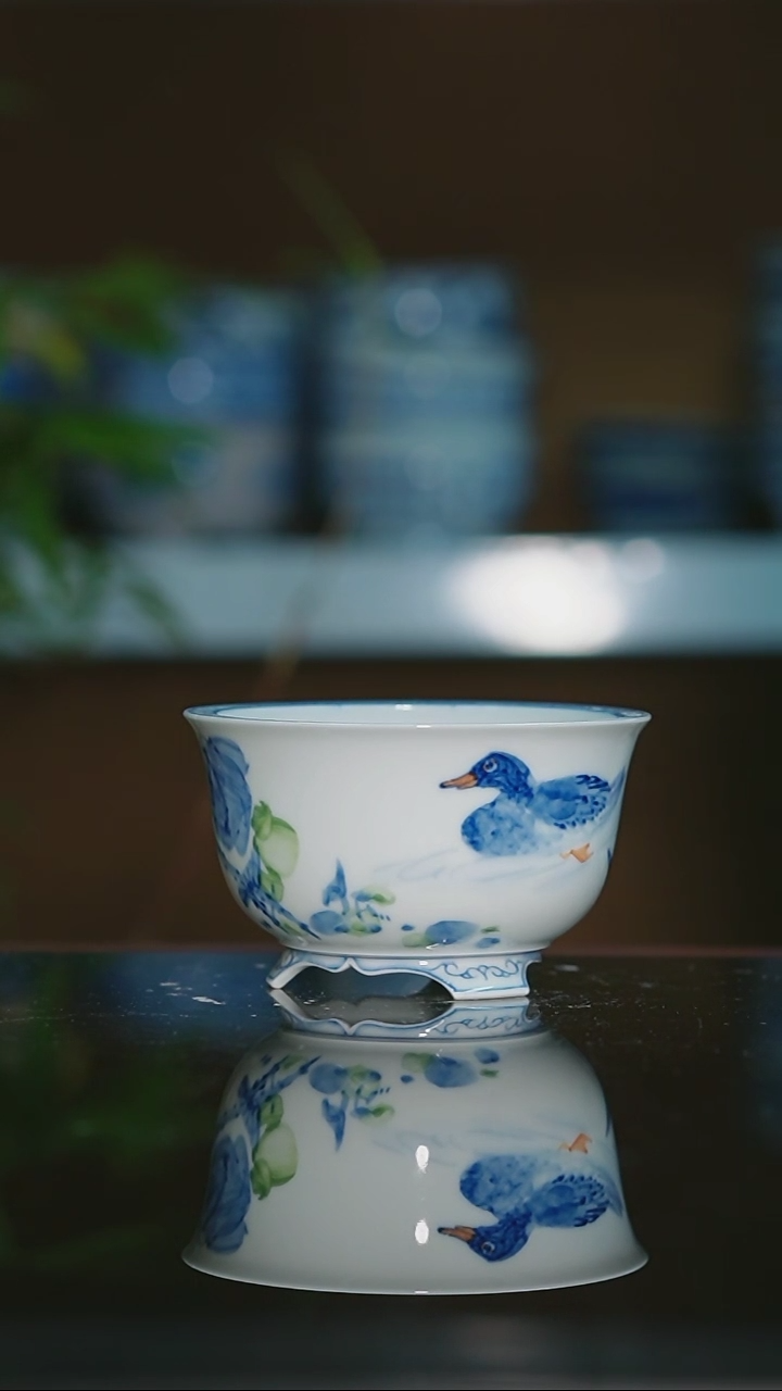 【闪购商品】手绘陶瓷内口8.3高5.8深