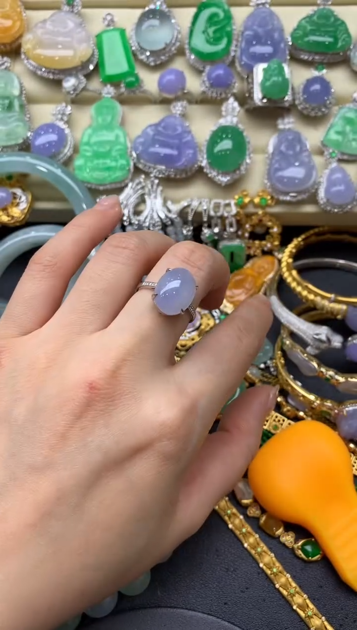 【闪购商品】翡翠戒指18K金镶嵌358-中国好珍宝