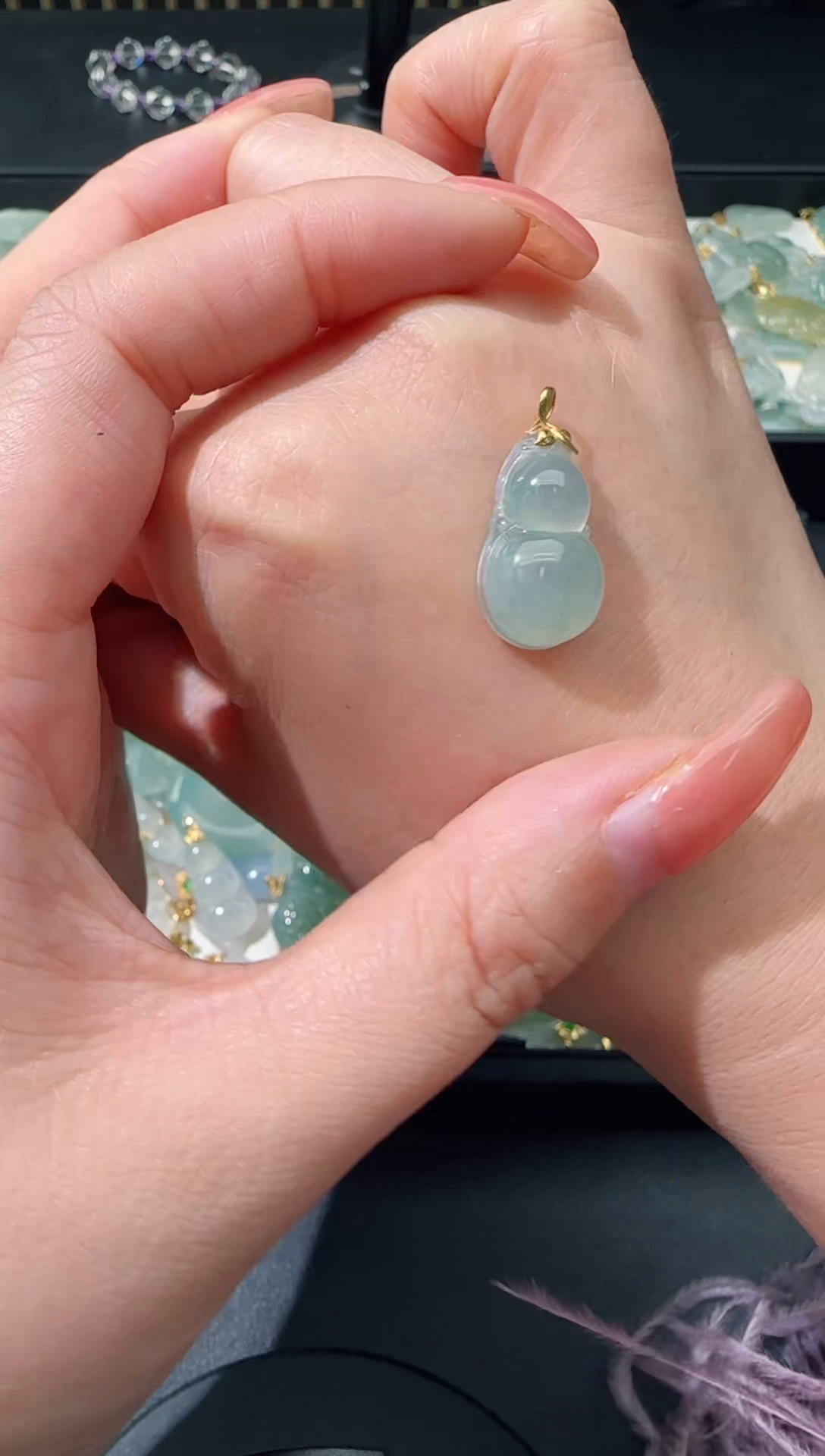 【闪购商品】翡翠颈饰18K金镶嵌TZG0121178