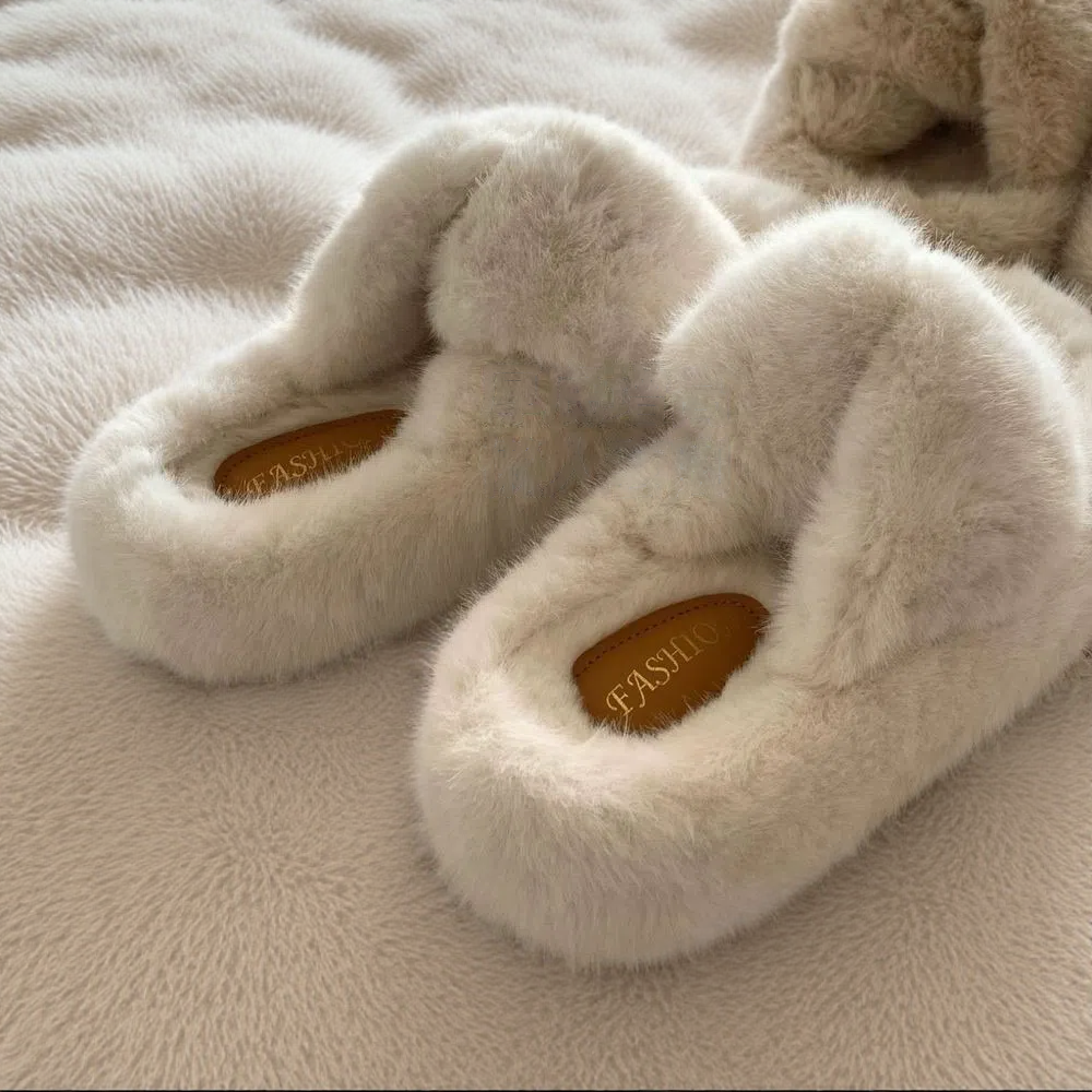 厚底!显腿长!敲好搭配~INS仙女风毛毛拖鞋女秋冬外穿保暖舒适新款