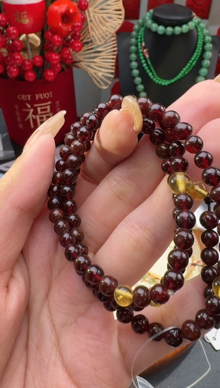 【闪购商品】琥珀颈饰未镶嵌珠串