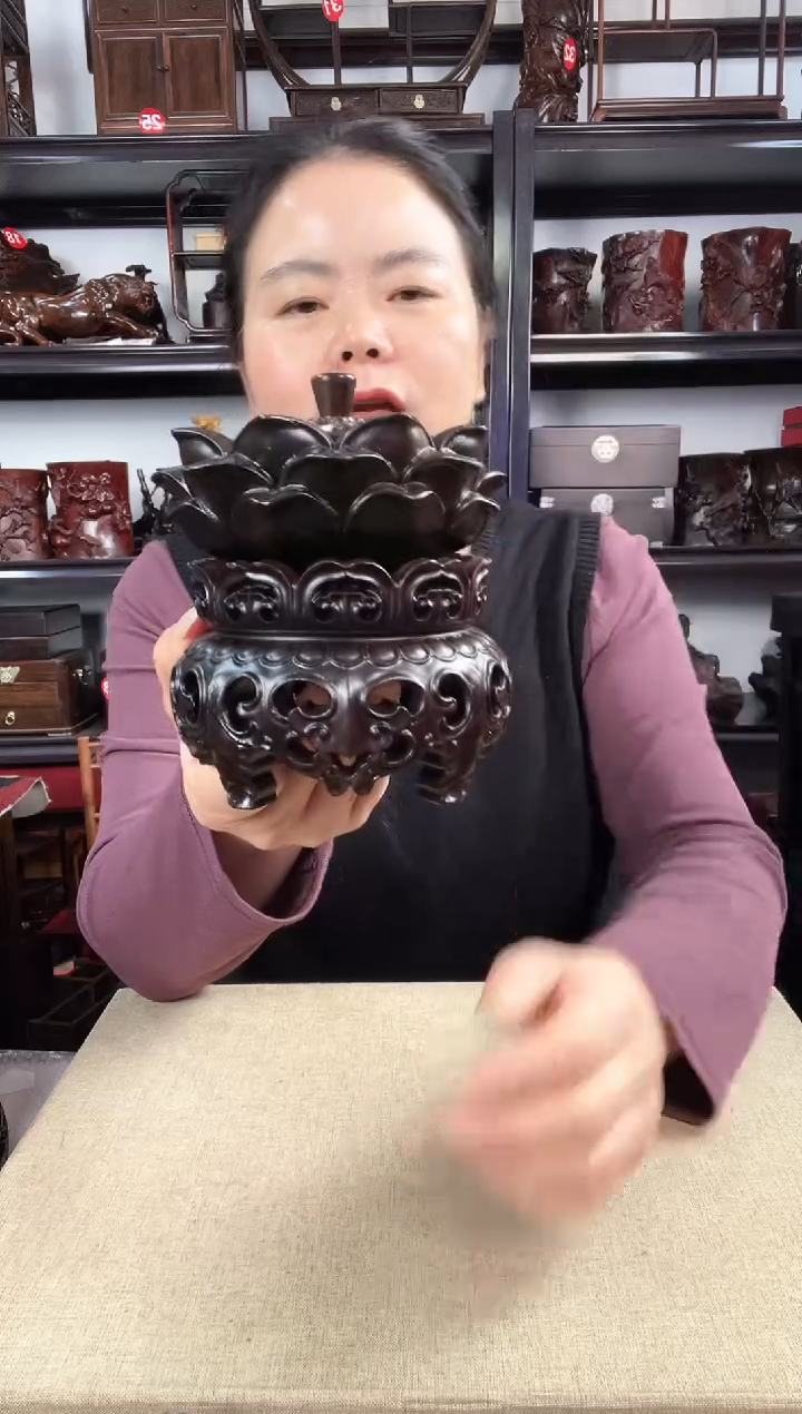 木老李红木工艺品新莲+2782