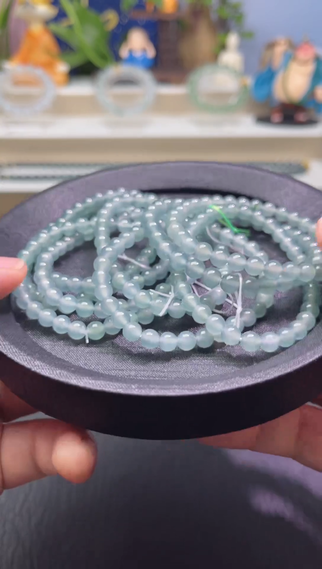 未镶嵌手串翡翠天然危地马拉翡翠高冰手串卡6左右（多样性发起一）