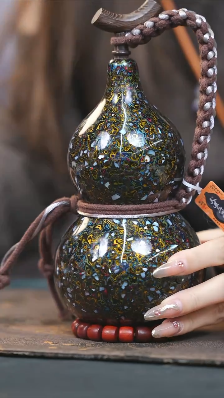 【闪购商品】WS115漆艺酒葫芦不包手串及旋转底座