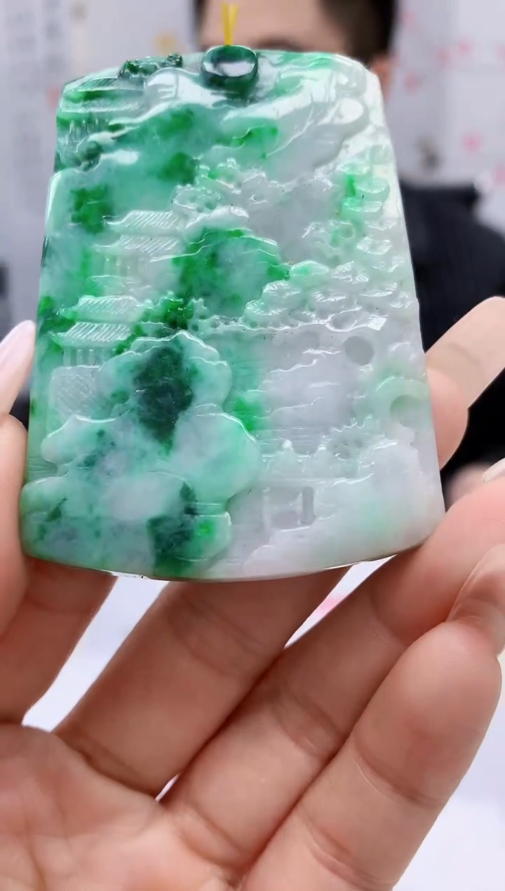 【闪购商品】定制翡翠未镶嵌5153lr-毛货挂件194