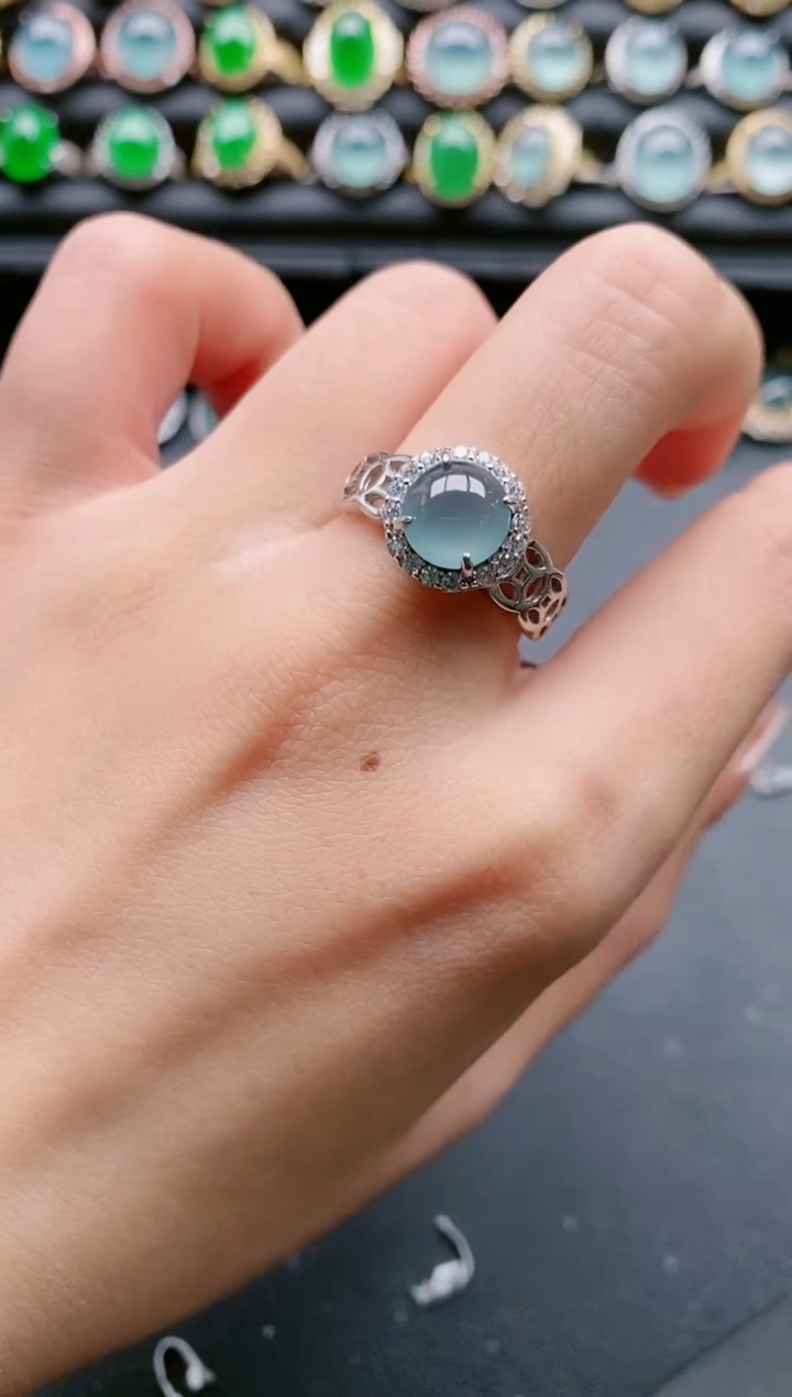 【闪购商品】翡翠戒指银S925镶嵌11111111