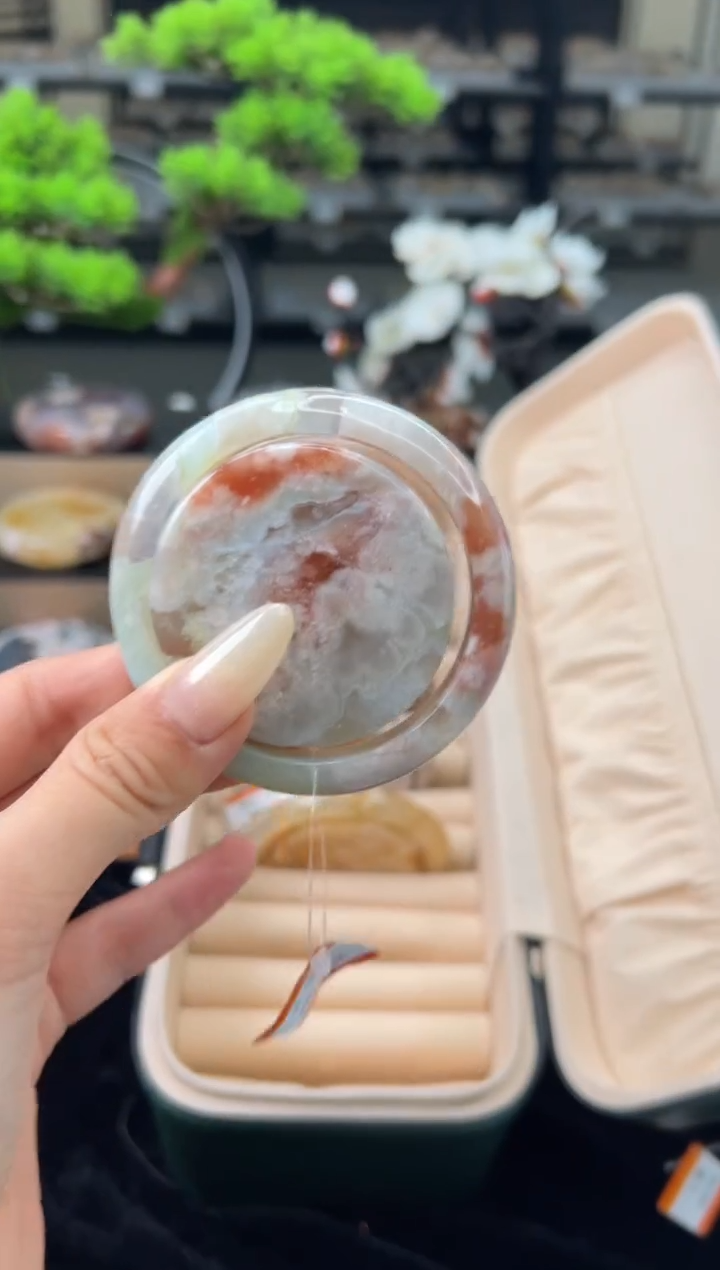 【闪购商品】石英质玉手镯未镶嵌54圈口（赠送镯心）62052