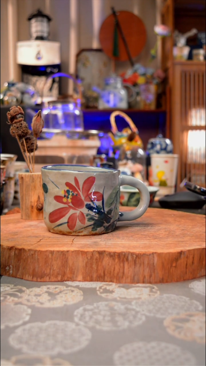 【闪购商品】杯子荷花手工手绘手工手绘