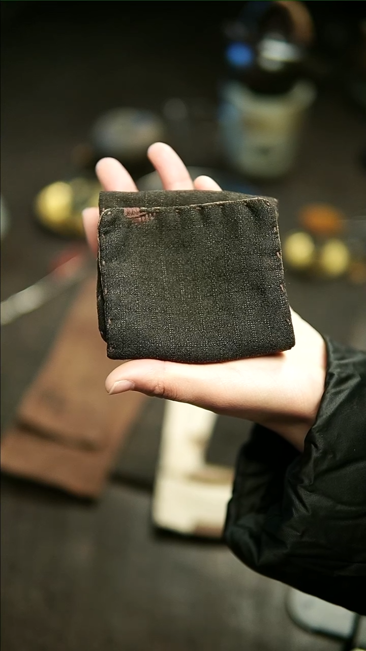 【闪购商品】香云纱格纹茶巾大号