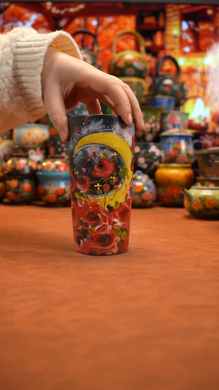 油画   釉下彩  杯子