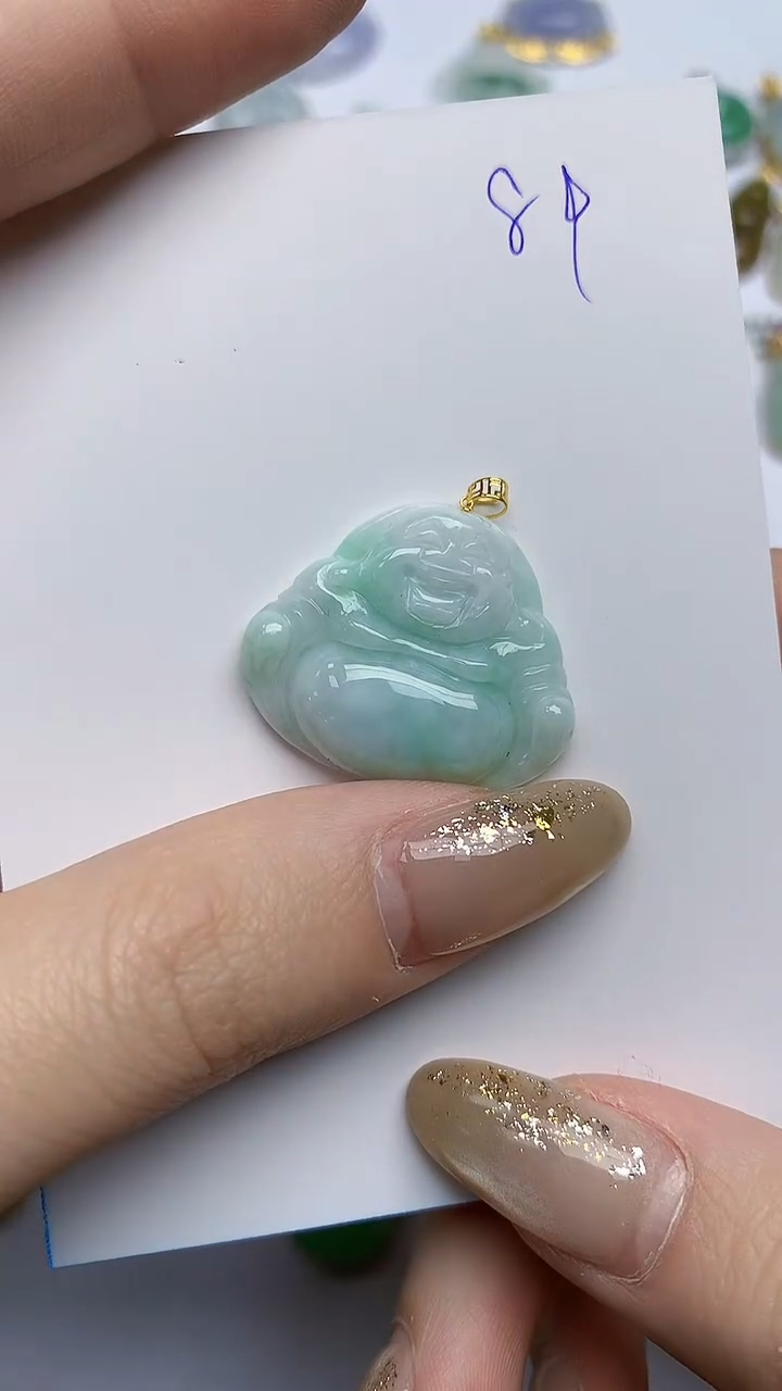 【闪购商品】翡翠颈饰18K金镶嵌天然翡翠A货