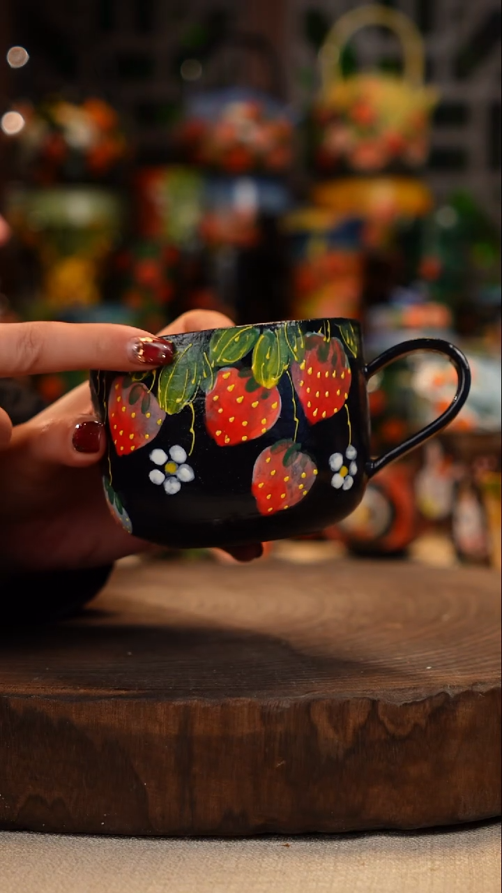 紫砂 油画手绘釉下彩