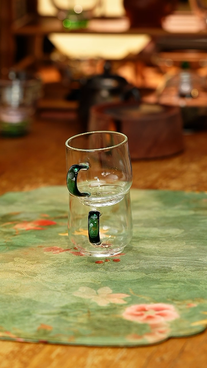璃享/水月杯2入/墨绿/不批发