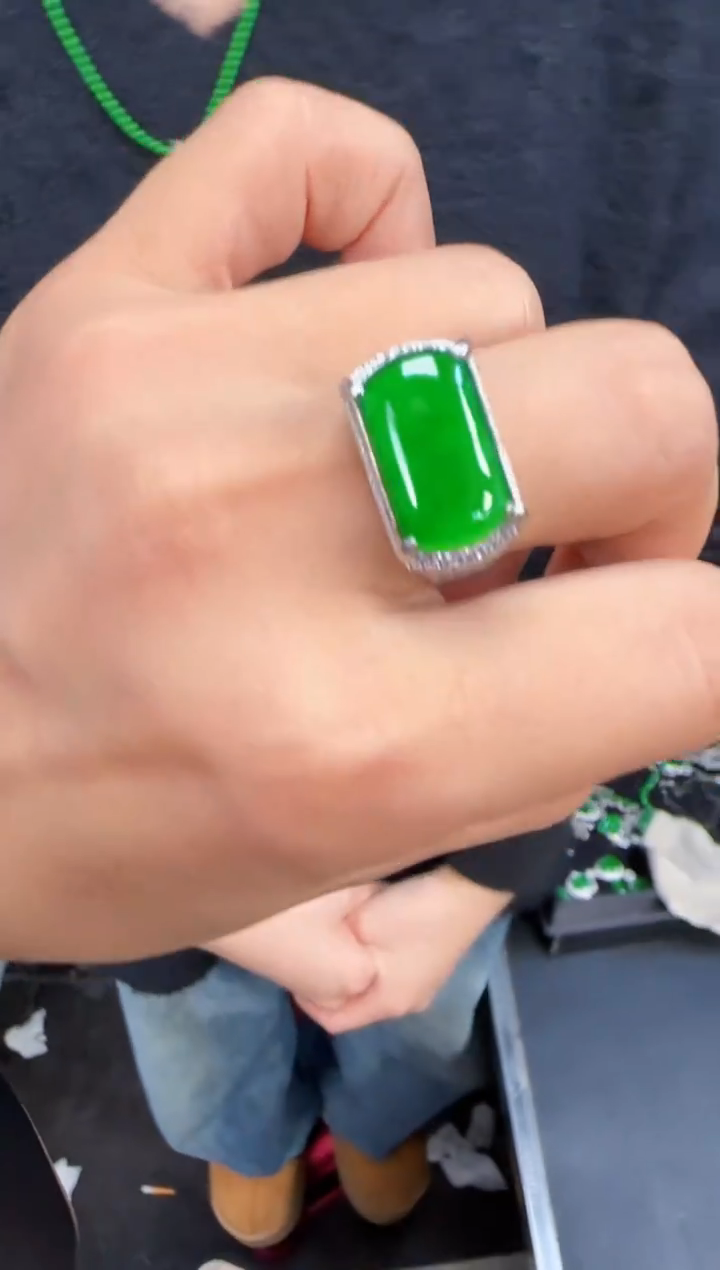 未镶嵌定制翡翠翡翠戒指55