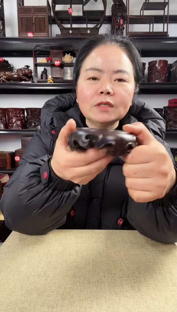 木小卷边圆老李红木工艺品