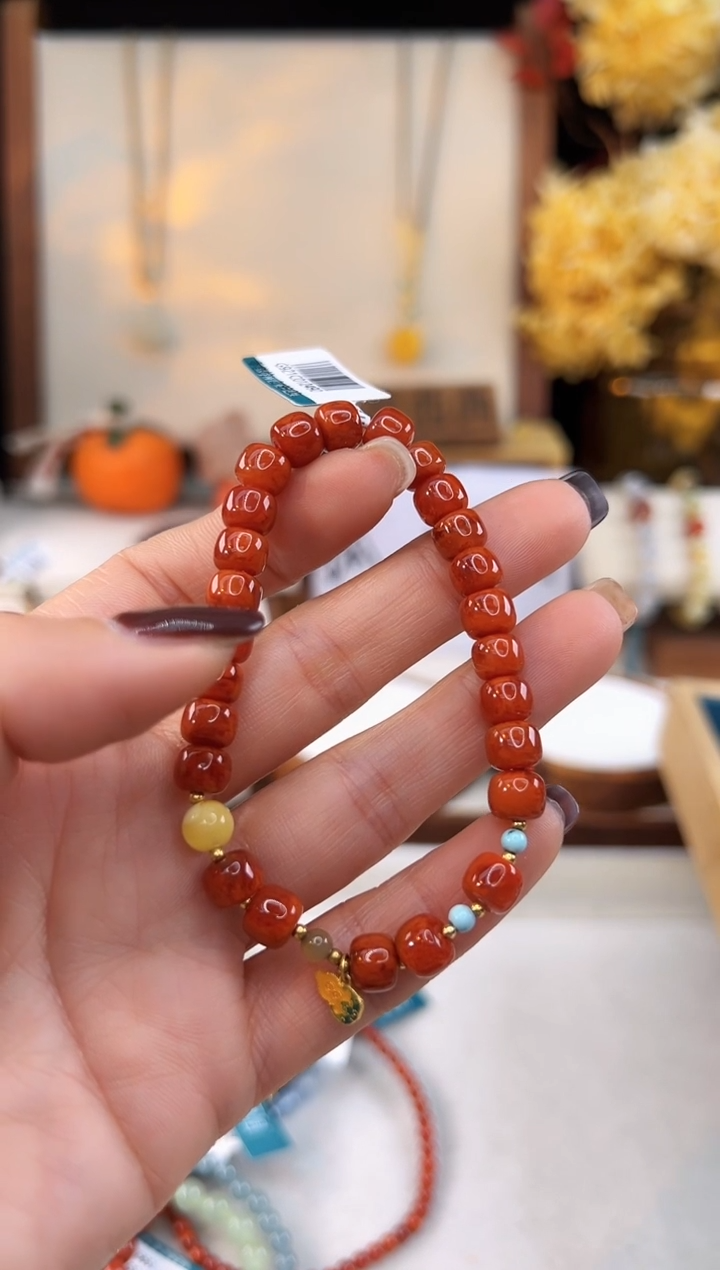 【闪购商品】南红玛瑙手饰18K金镶嵌@@G921C012490