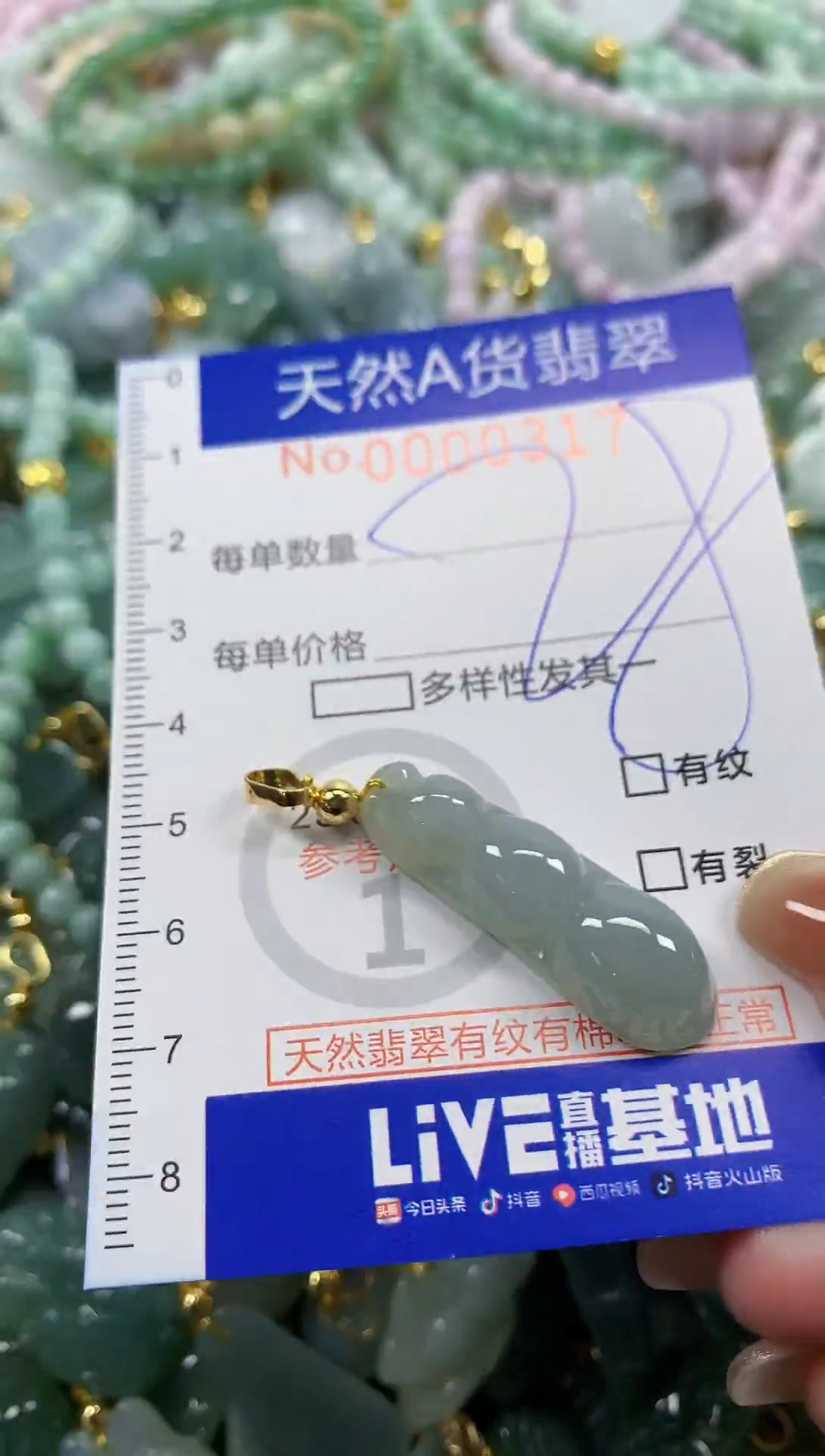 颈饰未镶嵌翡翠天然A货翡翠