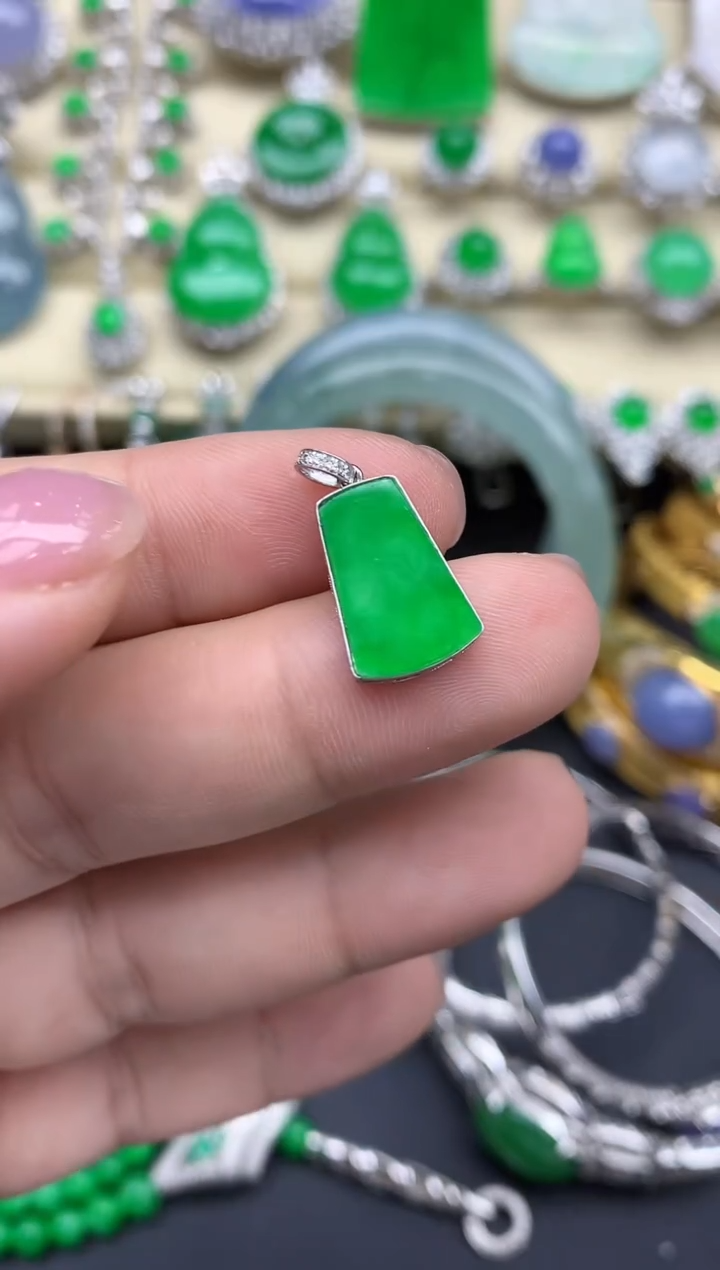 【闪购商品】翡翠颈饰18K金镶嵌190-中国好珍宝