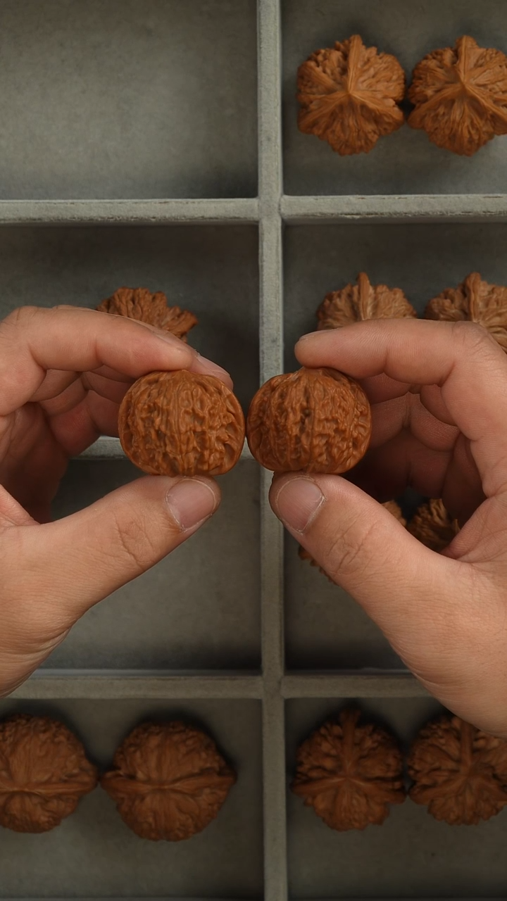 把件文玩核桃猎*定向一对37尺深清磨盘