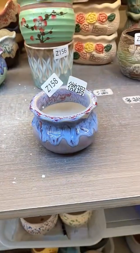@@陶瓷多肉花盆Z158微瑕