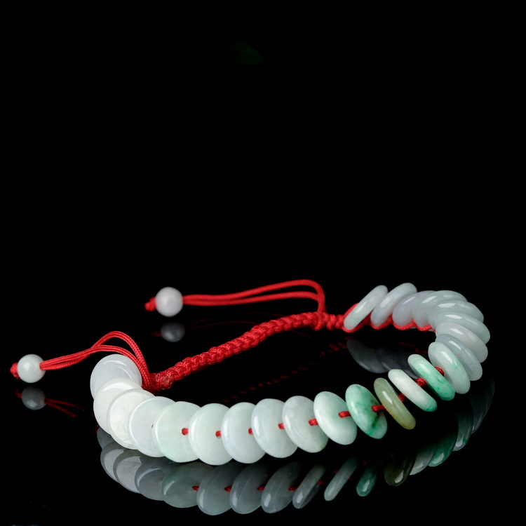 瑞卡希| 【李老师专属】翡翠平安扣红绳手链/多样性发其一