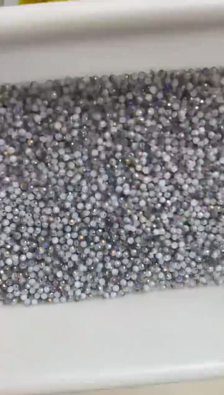 玻璃08213卡4水晶500颗半镀雾霾蓝