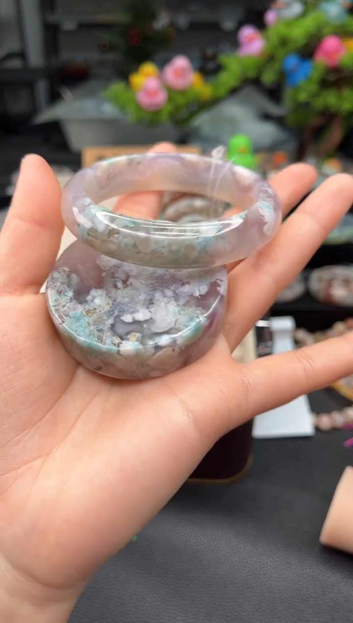 石英质玉未镶嵌手镯59圈口（赠送镯心）S921146