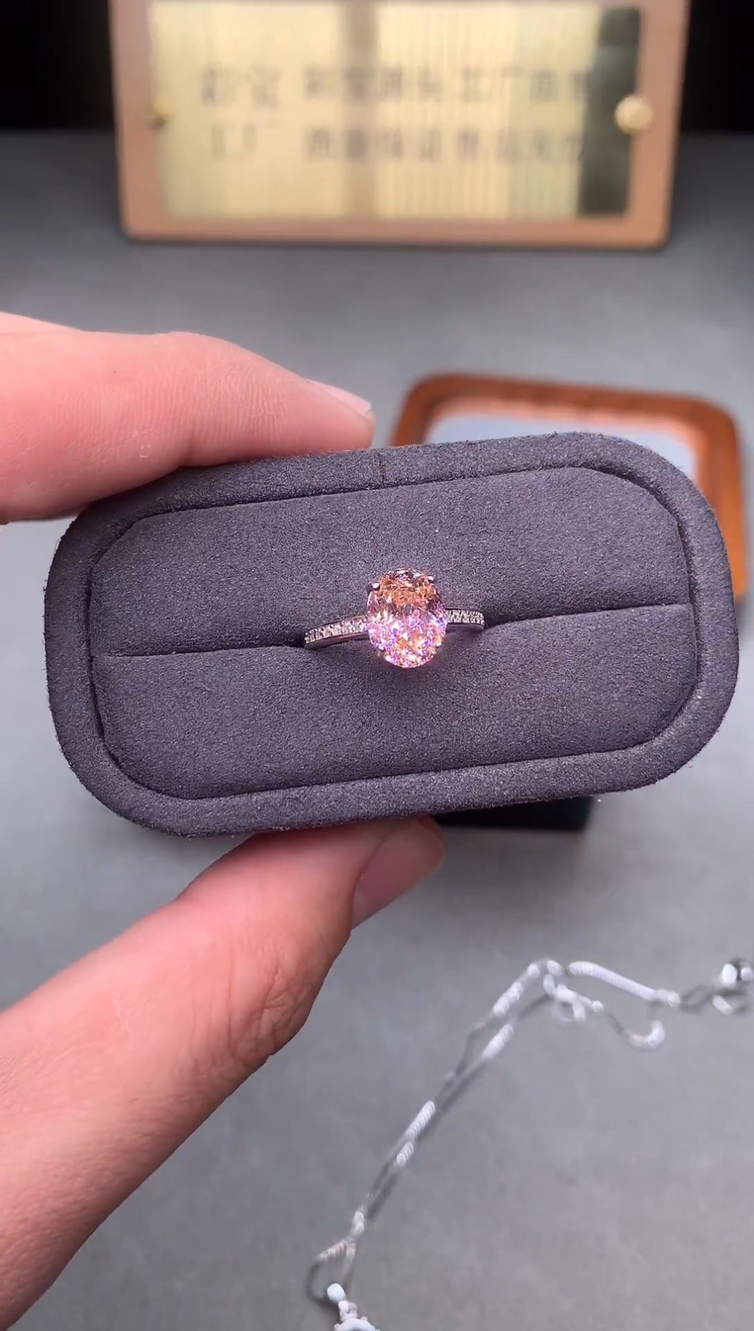 银S925镶嵌戒指双色碧玺6666