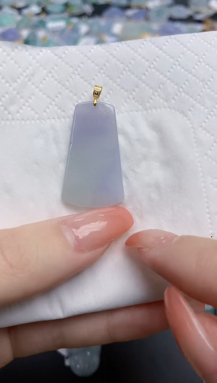 【闪购商品】翡翠颈饰18K金镶嵌天然缅甸翡翠A货