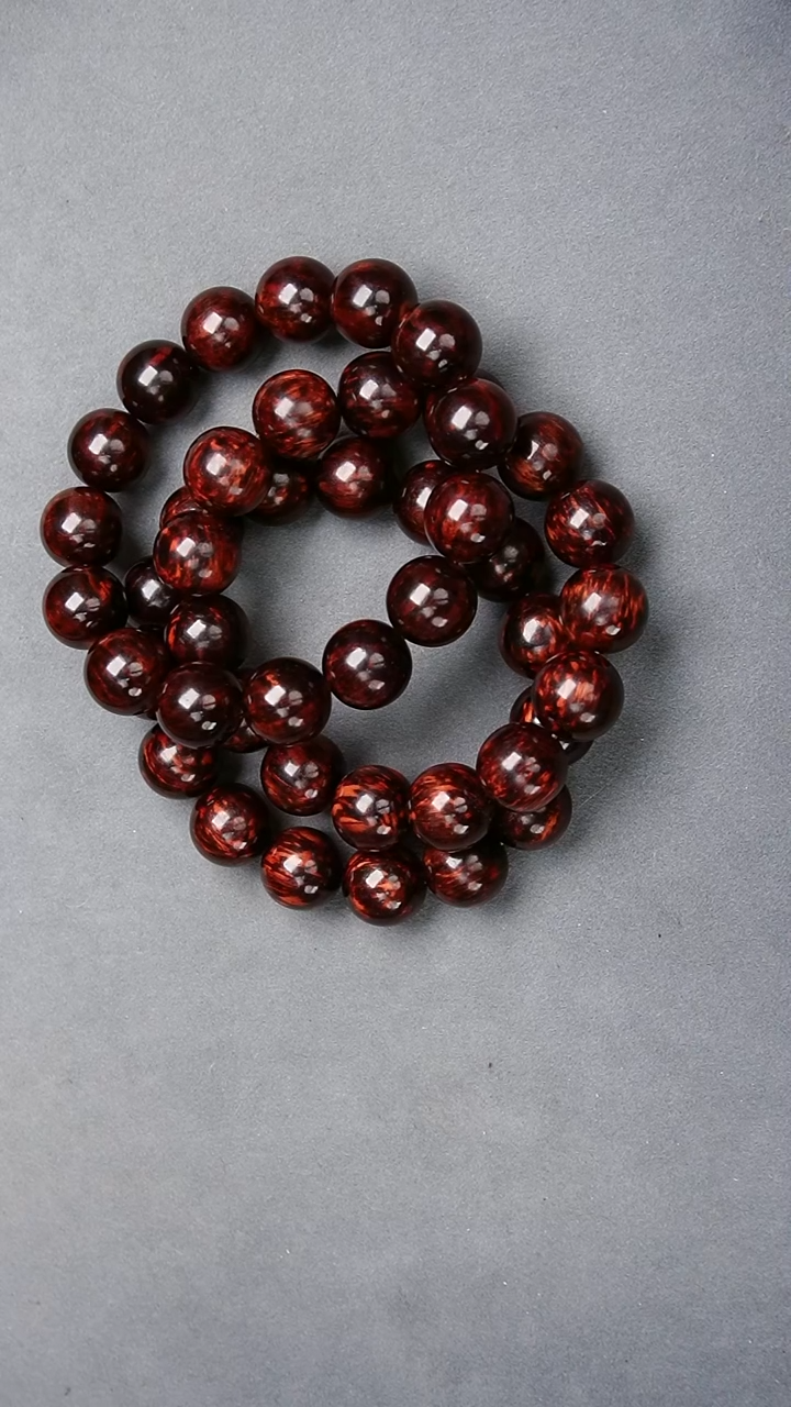 降真香手串/手链1.5黑飘红芝麻点沉水多样性发一