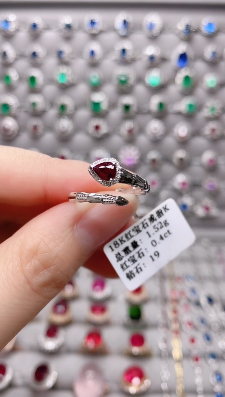 【闪购商品】红宝石18K金戒指18K金镶嵌.