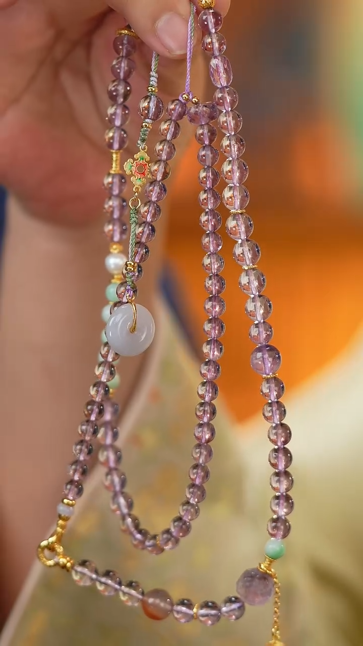 银S925镶嵌项链水晶新款