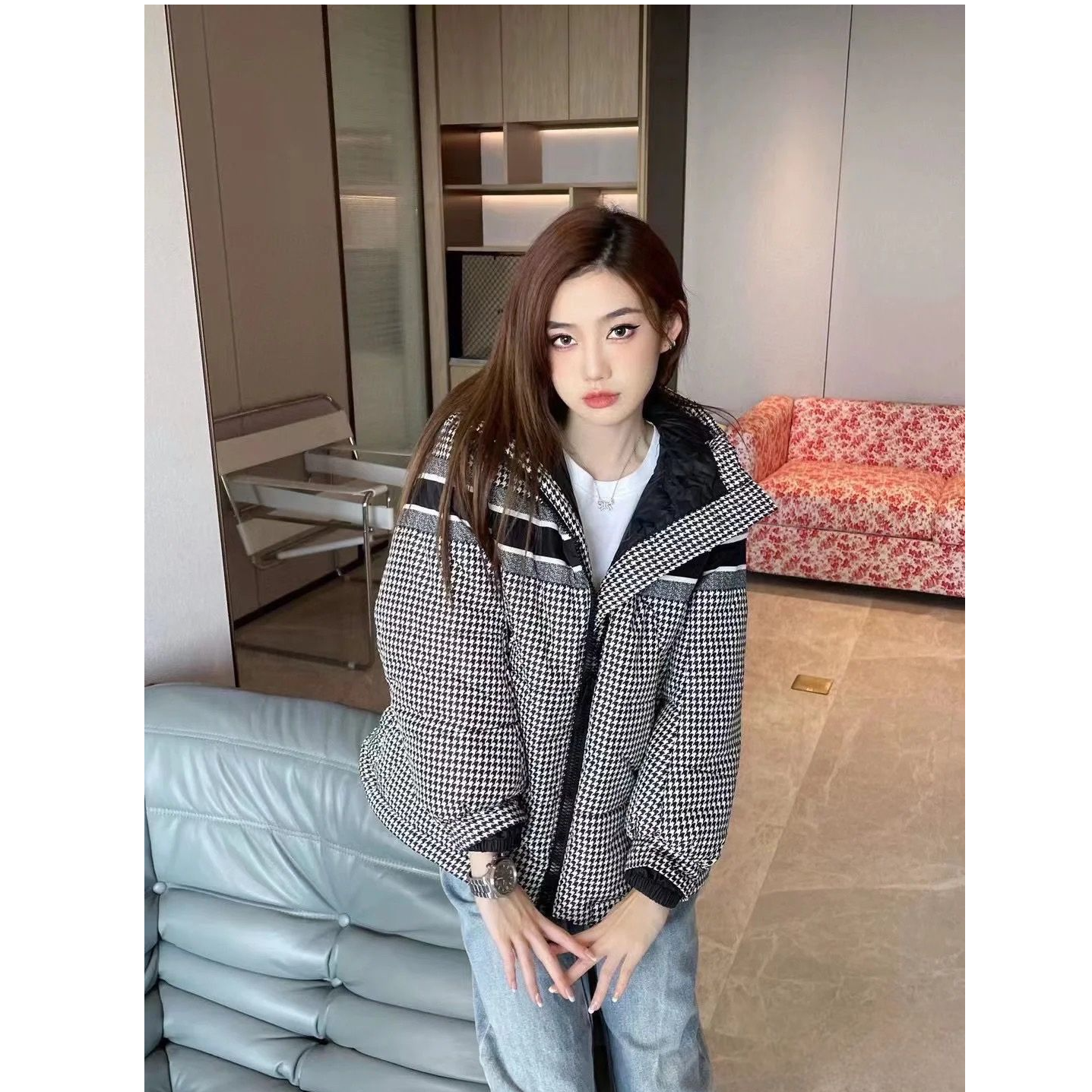 99新 DIOR/迪奥 双双臻选/vv01393/迪奥羽绒服/XS码